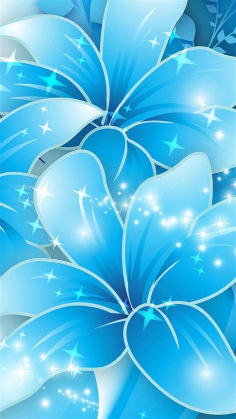 Blue Flowers Blue Flowers Background Flower Desktop Wallpaper