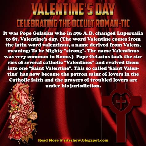 The popular belief about st valentine is that he was a priest. Valentine's Day Celebrating the Occult Roman-tic | Origins ...