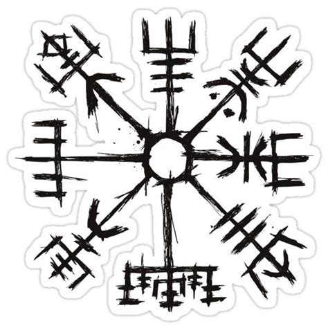 Raven rune tattoo by thedeathspell on deviantart. Viking Compass Vegvisir Sticker by Beltschazar in 2021 ...