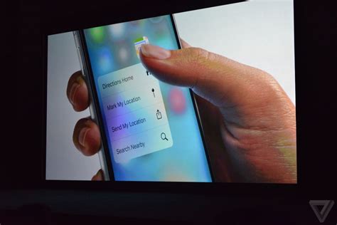 Apple Brings 3d Touch To The Iphone 6s The Verge