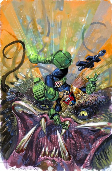 Judge Dredd Vs Predator By Duncan Fegredo Comicbookart