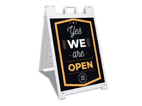 Yes We Are Open Sidewalk Sign Board Print Mor