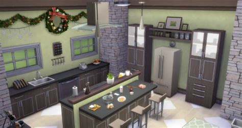 Blackys Sims 4 Zoo Modern X Mas Kitchenby Simsatelier • Sims 4 Downloads