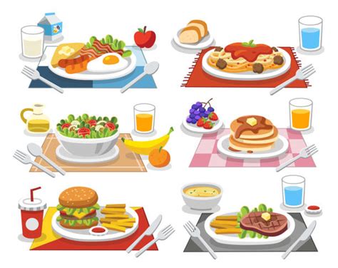 Dinner Plate With Food Clipart School