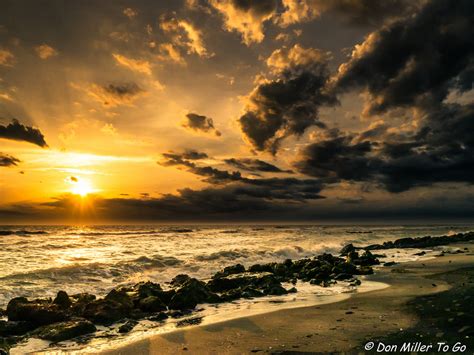 Wallpaper Sunlight Sunset Sea Nature Shore Sand Sky Clouds