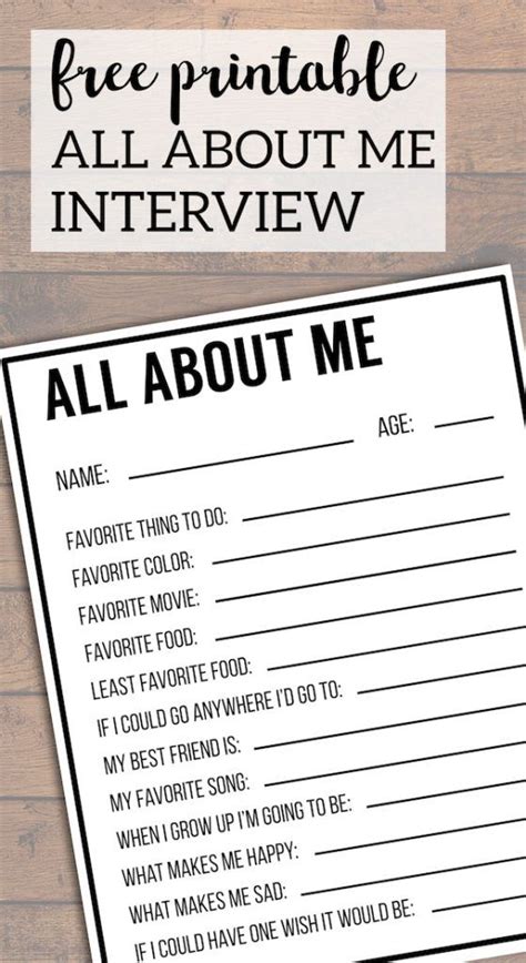 Browse our new templates by resume design, resume format and resume style to find. All About Me Printables {Interview Template | Get to know ...
