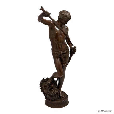 Bronze David And Goliath Figure Manhattan Art And Antiques Center