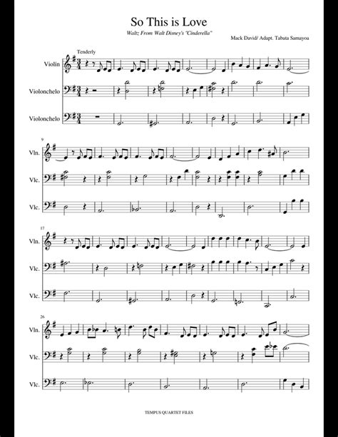 So This Is Love From Walt Disneys Cinderella Sheet Music For Violin