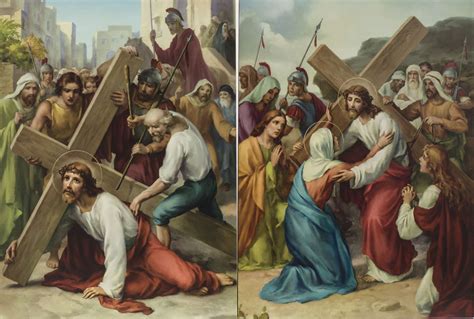 Way Of The Cross 15 Stations In Wood Online Sales On