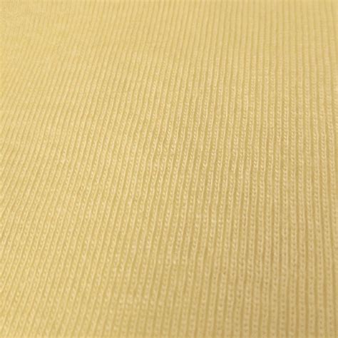 Light Yellow 1x1 Baby Rib Knit Fabric 100 Cotton Fabric