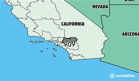 909 Area Code Map Where Is 909 Area Code In California