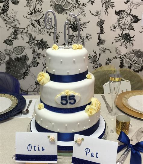 Good day cake lovers, at this page we try to give you few of cake decor photo as ideas in case you try to make similar cake type. 55th. Wedding Anniversary Cake. Made for a wonderful ...