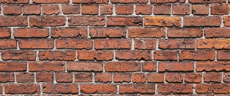 Download Wallpaper 2560x1080 Wall Bricks Brick Wall Texture Red