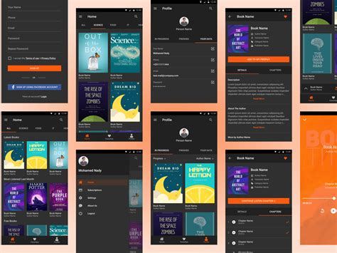 Readly - Audio Books App UI Design Dark Theme by Mohamed Nady on Dribbble