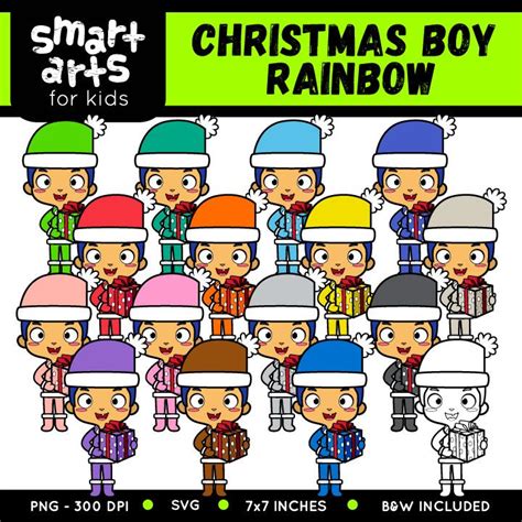 Rainbow Christmas Boy Clip Art Educational Clip Arts Boys Christmas