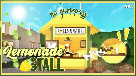 Bloxburg Lemonade Stall No Gamepass Speedbuild Youtube