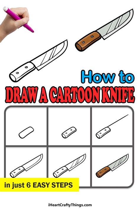 How To Draw A Cartoon Knife A Step By Step Guide In 2022 Drawing