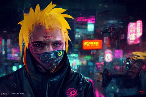 Naruto Konoha In Style Of Cyberpunk 2077 5 By Toxicsquall On Deviantart