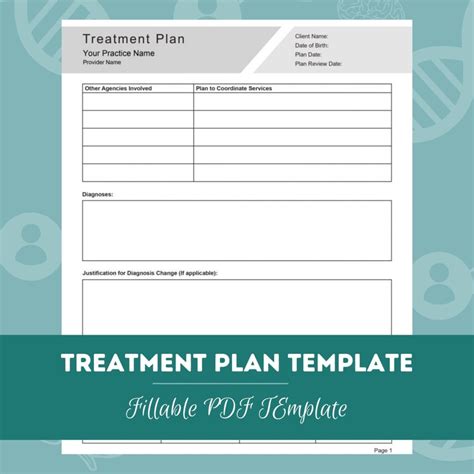 Printable Counseling Treatment Plan Template Pdf Fillable Form 2023