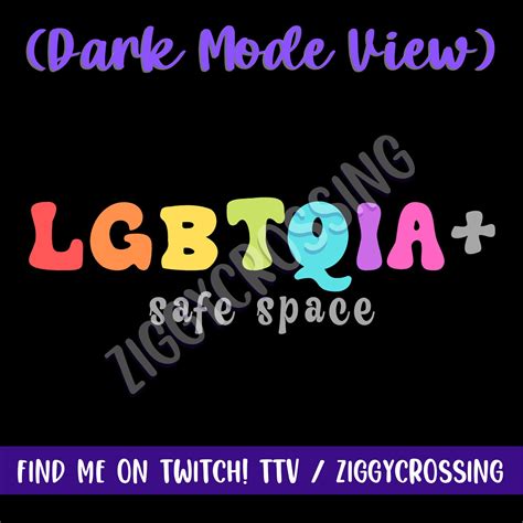 Lgbtqia Safe Space Twitch Panel Banner For Streamers Etsy Israel