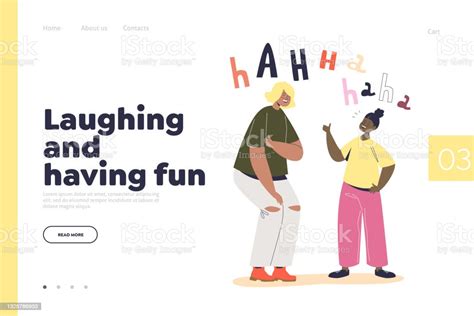 Laughing And Having Fun Landing Page With Two Girls Giggling Cute