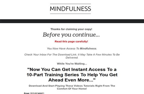 Mindfulness Upgrade Package Plr Database