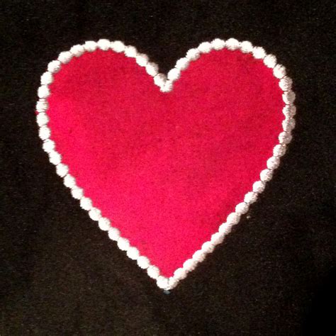 Large Applique Heart Valentine Applique Machine Embroidery Design 3