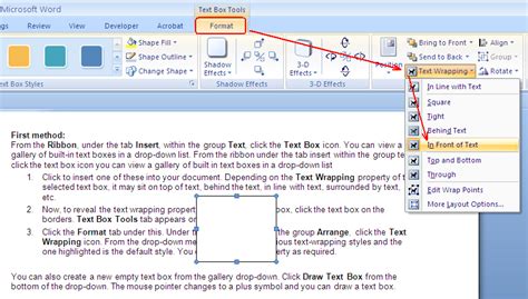 How To Write Text On A Picture In Word 2007 Porpart