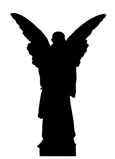 Silhouette Of Angel Statue Transparent Png Stickpng
