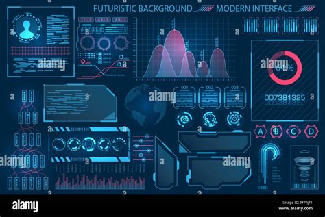 Futuristic Interface Hud Design Infographic Elements Stock Vector