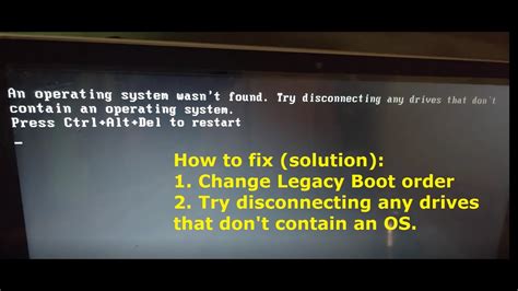 An Operating System Wasn T Found Try Disconnecting Any Drives That Don