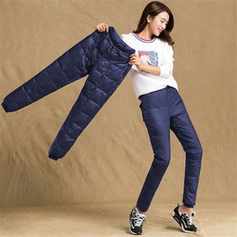 Buy 2018 Winter Down Pants Women Casual Outwear
