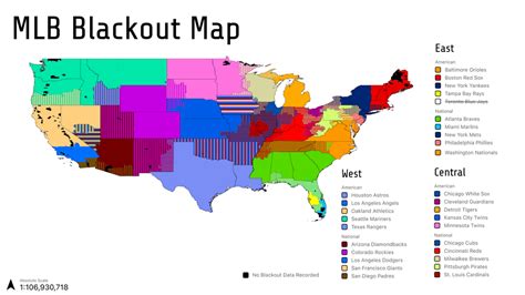 Mlb Blackout Maps Overall And Per Team Rbaseball