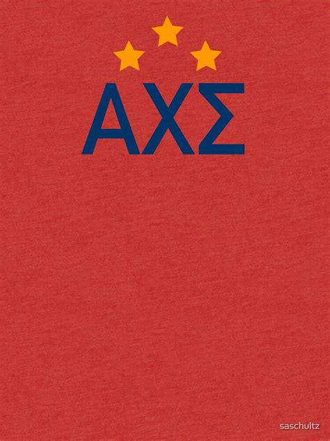Alpha Chi Sigma Three Stars T Shirt By Saschultz Redbubble