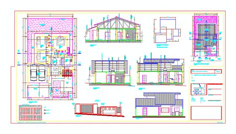 Modern House With Garden And Garage 2d Dwg Plan For Autocad Designs Cad