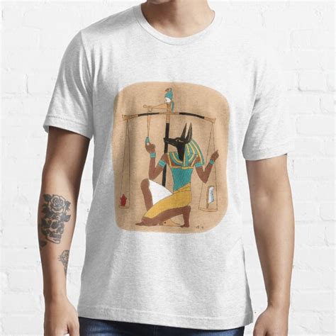 anubis weighing the heart t shirt for sale by leenasart redbubble