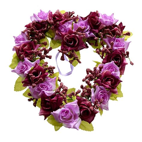 Buy Boutique Heart Shaped Artificial Flower Wreath