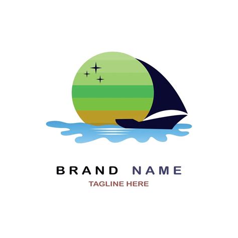 Sailboat Logo Template Design Vector For Brand Or Company And Other