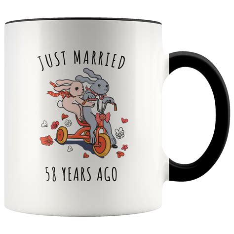 Use this anniversary idea to make it unique and memorable by saying how fourtunate you feel! Just Married 58 Years Ago - 58th Wedding Anniversary Gift ...