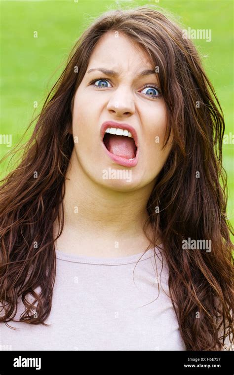 Very Angry Girl Stock Photo Alamy