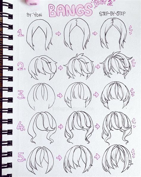 Bang Tutorial By Yoaihime Drawing Tutorial Drawing Hair Tutorial