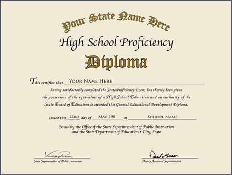 Fake High School Equivalency Diplomas Design 3