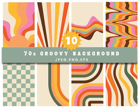 70s Retro Groovy Background Print Graphic By Essentiallynomadic
