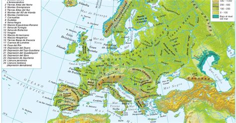 Geografia De 2º De Bachillerato El Relieve De Europa