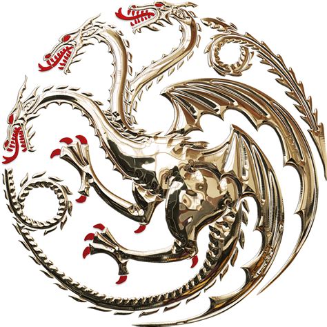 House Targaryen Gold Game Of Thrones Dragon Png Transparent Png