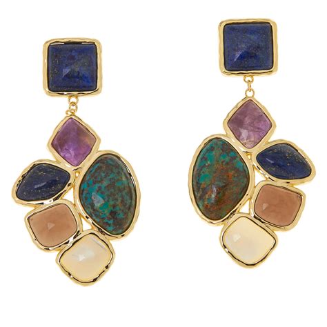 Connie Craig Carroll Jewelry Rayna Multi Gemstone Drop Earrings