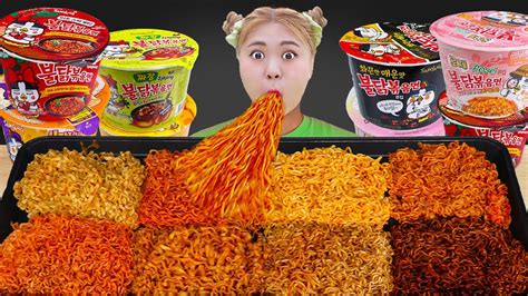 Mukbang Fire Spicy Noodle Eating Soung Challenge By Hiu 하이유 Youtube