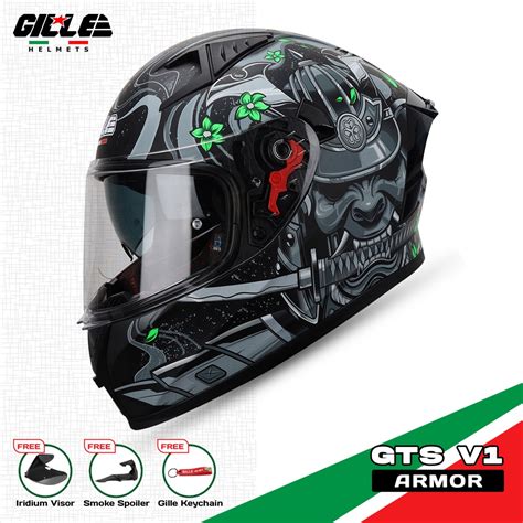 Gille 135 Gts Series V1 Armor Full Face Dual Visor Motorcycle Helmet