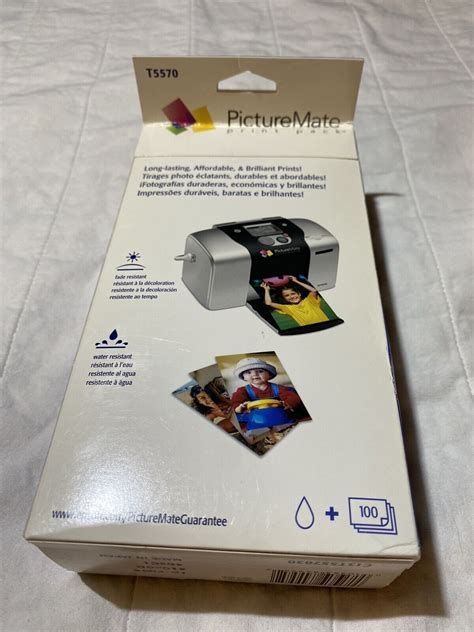 epson picturemate print pack ink cartridge 100 photo paper t5570 ebay