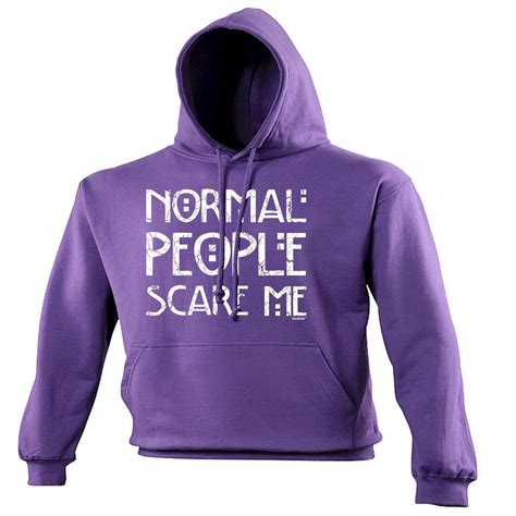 Normal People Scare Me Hoodie Hoody Emo Rude Punk Rock Top Birthday